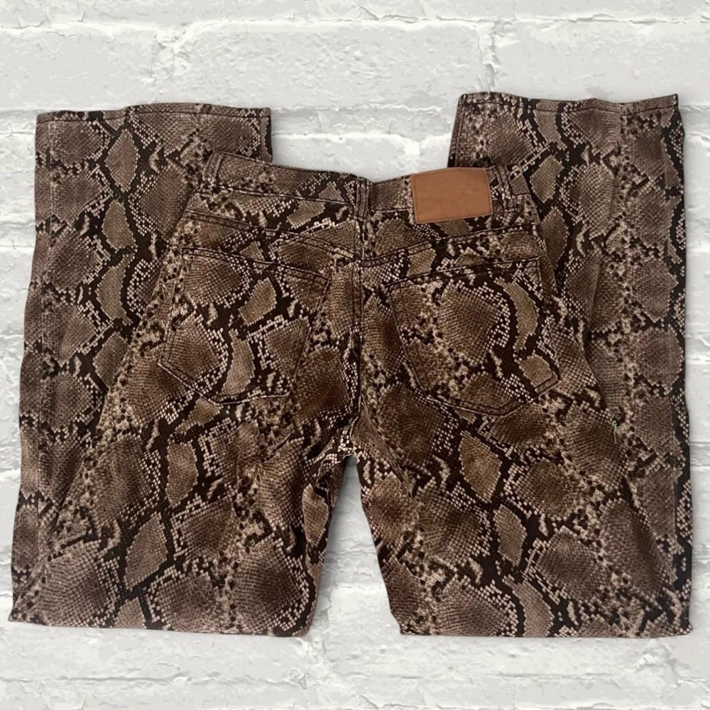 H&M Snakeskin High Rise Wide Leg Jeans - Picture 5 of 5